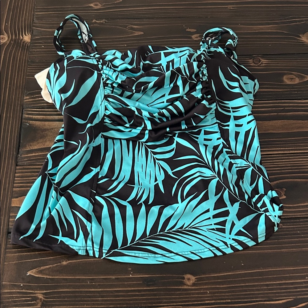 Tropical Print Women's Swim Top
